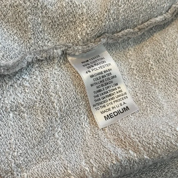 Free People x Original Retro Brand Grey Copenhagen Oversized Sweatshirt M NWT - Picture 8 of 8